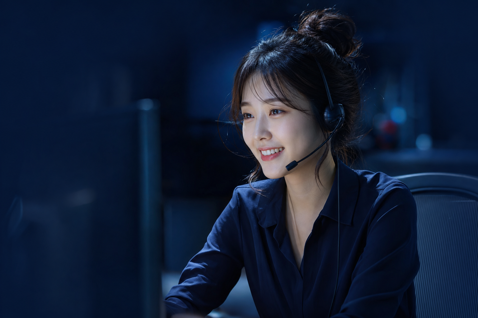 AI 전화상담 — 여성 상담원 응대